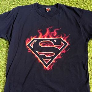 Vintage Superman Flame Tshirt